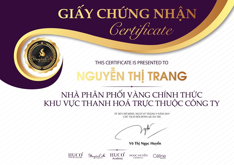 Nhà phân phối Mỹ phẩm Huyền Cò Thanh Hóa