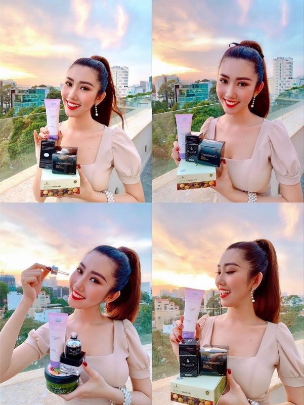 Hân dùng mỹ phẩm Huyền Cò trong suốt thời gian đi quay ở Đà Nẵng