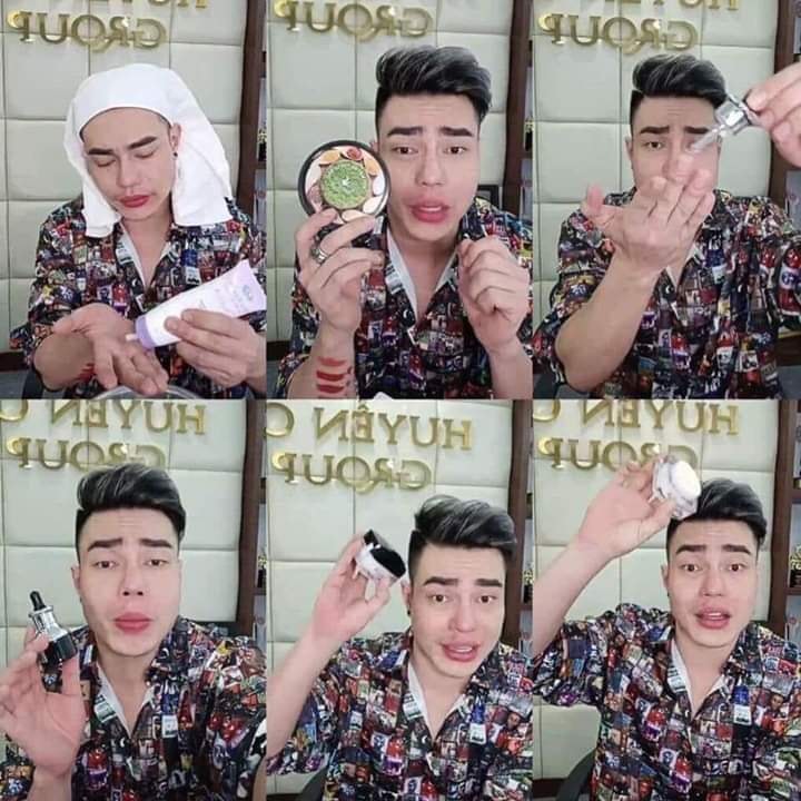 Lê Dương Bảo Lâm dướng dẫn dùng mỹ phẩm Huyền Cò